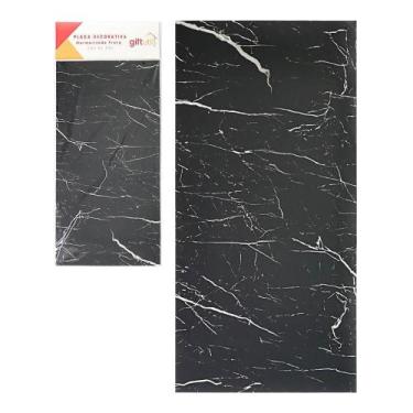 Imagem de Placa Decorativa Papel De Parede Marmorizada Preta - Giftutil