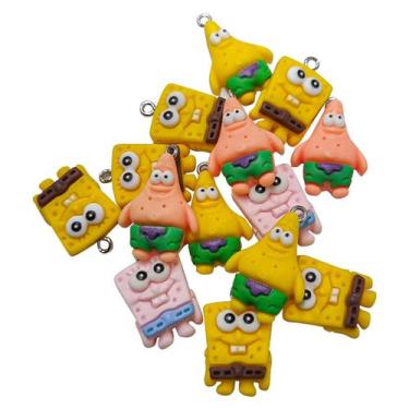 Imagem de Pingentes Bob esponja sortidos para montar e criar pulseiras colares d