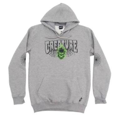 Imagem de Moletom Creature Canguru Bonehead 2 Relic Hood - Cinza Mescla-Masculino