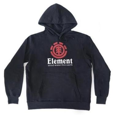 Imagem de Moletom Element Canguru Vertical - Preto/Vermelho-Masculino