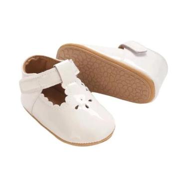 Imagem de Sapatos De Batismo Para Meninas Recém-Nascidas, Brancos, Com Solado De