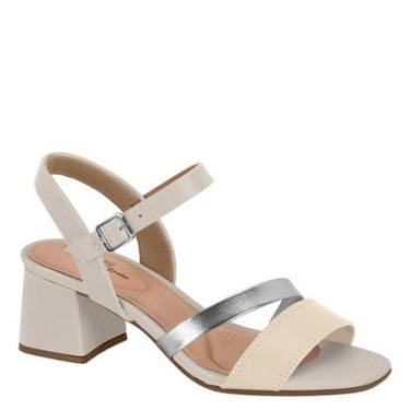 Imagem de Sandália Feminina Modare Ultraconforto Ortopédica 7172.101 - Creme/Cinza - 35-Feminino