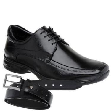 Imagem de Sapato Jota Pe 3d Preto Air Vision+cinto 71454-Masculino