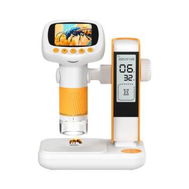 Imagem de Microscópio Portátil Para Crianças Com Ampliação De 1000X, Tela IPS De