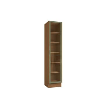 Imagem de Paneleiro Cozinha Modulado Vibra T628 c/ 1 Porta c/ Vidro 50cm Canela/Verde Pistache Ka...