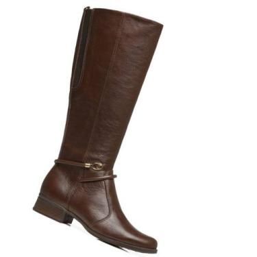 Imagem de Bota Pegada Cano Alto 282064 Feminina, Pinhão, 37