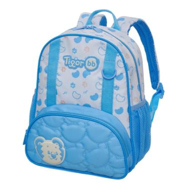Imagem de Mini Mochila de Costas Infantil Tigor T. Tigre Glow Azul Resistente Alças Ajustáveis Es...