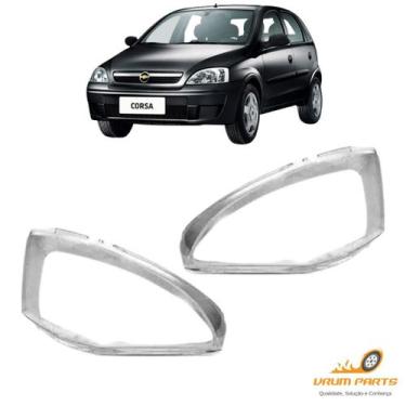 Imagem de Par Lente Farol Corsa Hatch Sedan 2003 2004 2005 2006 Á 2012 - BBS