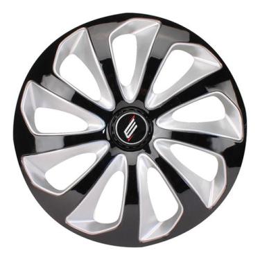 Imagem de Calota esportiva velox aro 14 black silver - 4704 - Elitte