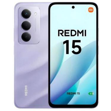 Imagem de Smartphone Xiaomi Redmi 15 128GB 6GB RAM Dual SIM Tela 6.9" - Roxo