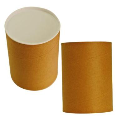 Imagem de 25 Embalagens Tubo Lata Papelão 14x10 c/ tampa Colorida Papelão Kraft 