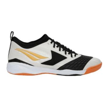 Imagem de Chuteira Futsal Penalty Max 1000 Ecoknit Cor: Branco E Dourado - Taman