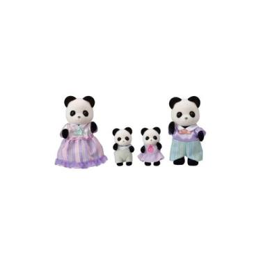 Imagem de Bonecos Sylvanian Families Família Pandas Graciosos Brinquedo Infantil