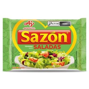Imagem de Tempero em Pó Sazón Para Saladas 60g Realce Sabor Rápido e Prático - A