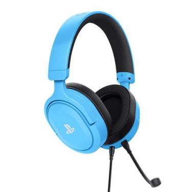 Imagem de Fone headset gamer forta gxt 498b 3.5mm trust azul 25556
