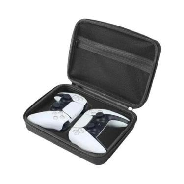 Imagem de Bolsa De Transporte Dura Protetora Para Controladores Dual PS5 PS4 Com