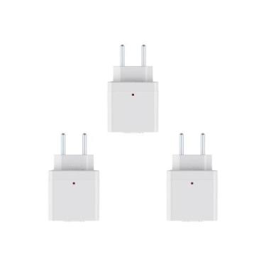 Imagem de Kit C/3 - Plug Protetor De Tensao Qualitronix 2 Polos 10A.