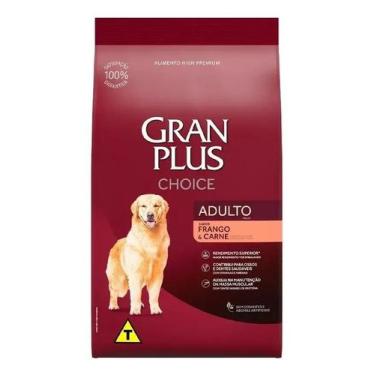 Imagem de Ração Gran Plus Choice Cães Adultos Frango E Carne 10,1kg - Congratula