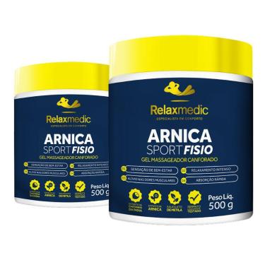 Imagem de Kit Gel Massageador Dor Arnica Sport Fisio Relaxmedic