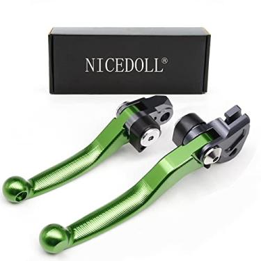 Imagem de para KX450 KX450FKX450 2019-2021, KX250 KX250X KX450X 2021 Conjunto de alavancas de freio de embreagem CNC 3D guidão Dirt Bike Off Road