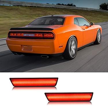 Imagem de LDETXY Kit de montagem de luz de LED para o lado traseiro fumado para para-choque lateral refletores acessórios para Dodge Challenger 2008 2009 2010 2011 2013 2013 2014 / Dodge Charger 2011-2014 - 2014 - 2 peças