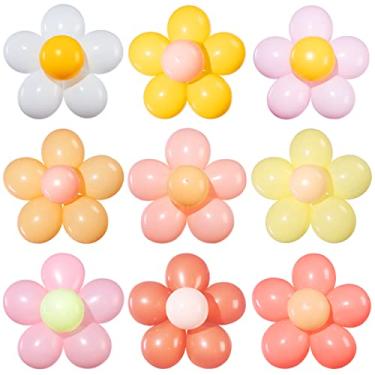 Imagem de 27 Set Daisy Flower Balloons DIY Kit Multicolor Latex Balloon Daisy Party Decorations 10 Inch Groovy Retro Hippie Daisy Balloons for Birthday Baby Shower Wedding Engagement Garland Theme Decor