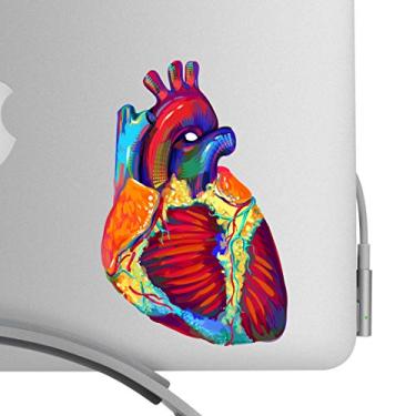 Imagem de Belo coração humano artístico pós impressionista pintado estilo 5 polegadas decalque serve para todos os MacBooks ou qualquer laptop para uso interno ou externo