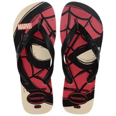 Imagem de Havaianas Top Marvel Logomania Bege Palha/Vermelho