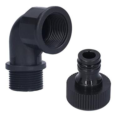 Imagem de Conector de mangueira de cotovelo de 2 conjuntos, adaptador de mangueira adaptável durável, válvula de entrada de água, cotovelo com conector de mamilo para jardim ao ar livre (G3/4)