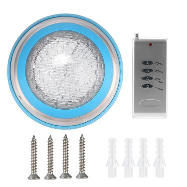 Imagem de Pilipane Luzes LED submersíveis com controle remoto,AC12V 35W 360LED à prova d'água luz de LED subaquática, luz de piscina à prova d'água multicolorida RGB lâmpada subaquática com controle remoto