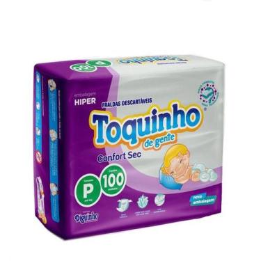 Imagem de Kit Com 6 Fraldas Toquinho Premium Barato P Com 600 Unid.