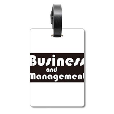 Imagem de Major Business And Management Bolsa de mala preta, etiqueta para cartão de bagagem