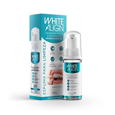 Imagem de WhiteAlign Espuma para Limpeza e Clareamento de Alinhadores Dentais Invisalign, Clear Correct, Placas de bruxismo e Contenções