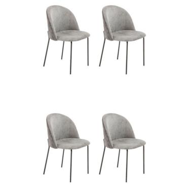 Imagem de Conjunto com 4 Cadeiras Margaret Cinza