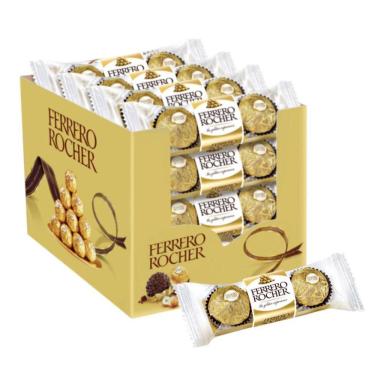 Imagem de Chocolate 16 Pacotes De 3 Unidades Bombom Ferrero Rocher