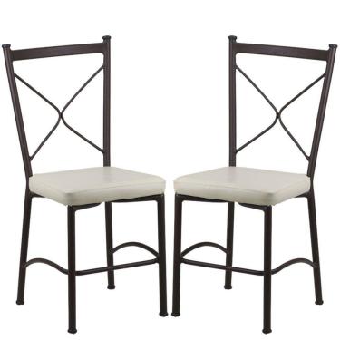 Imagem de Kit 2 Cadeiras Buffet em Alumínio para Cozinha, Restaurante - Trama