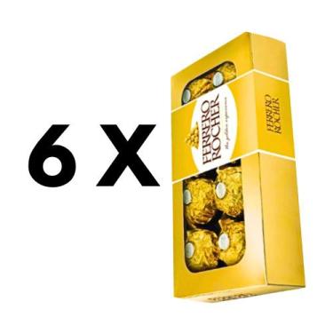 Imagem de Chocolate Ferrero Rocher T8 - 6 Caixas Com 8 Bombons Cada
