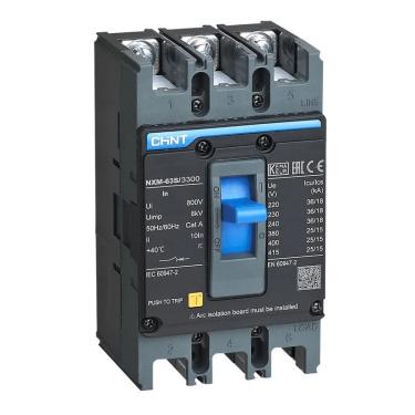 Imagem de Disjuntor Caixa Moldada Tripolar NXM-63S/3300 – Chint | 40A Cód. 205887