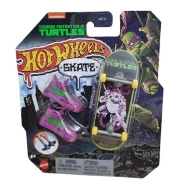 Imagem de Hot Wheels Skate de Dedo com Tenis Tartarugas Ninja Mattel HMY18