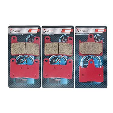 Imagem de S SYUU Pastilha de freio de cerâmica dianteira e traseira compatível com Suzuki GSXR 600 GSXR 750 2004-2005 GSXR 1000 FA379F FA254R