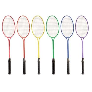 Imagem de Champion Sports Conjunto de 6 raquetes de badminton de eixo duplo de aço temperado
