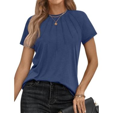 Imagem de AUTOMET Camisetas femininas modernas elegantes camisetas casuais de negócios blusas de malha moda Y2k roupas de primavera 2024, Azul-cinza, M