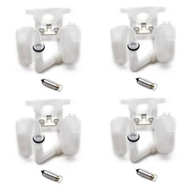 Imagem de Sistema de combustível de motocicleta para reparo de carburador boia e agulha flutuante para Suzuki GS500E 1990-2000 GS500 GS 500 E 500E (Cor: 4 conjuntos)