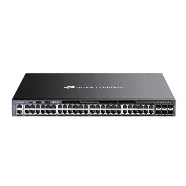 Imagem de Switch TP-Link Gerenciável L3 48 Portas Gigabit PoE+ 6 Slots SFP+ 10Gbps - TL-SG6654XHP