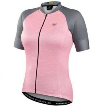 Imagem de Camisa Feminina Free Force Sport Enjoy Rosa/Cinza G