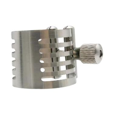 Imagem de kowaku Boquilha para Sax Ligadura Acessório para Sax aço Inoxidável Substituições Práticas e Resistentes, Sax Tenor