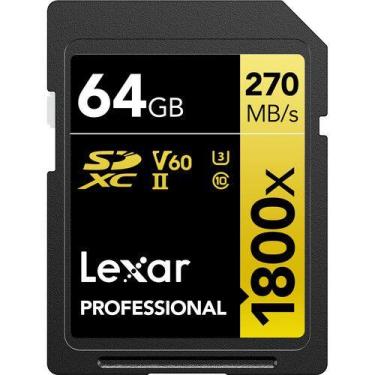 Imagem de Cartão de memória lexar sd xc 64gb 1800x uhs-ii 270mb/s gold