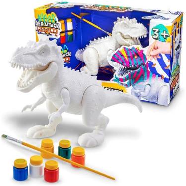 Imagem de Tiranossauro Rex Attack Pintura Dinossauro P/ Colorir 37cm - Adijomar