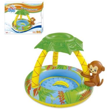 Imagem de Piscina Infantil inflável com cobertura Macaquinho - Wellmix