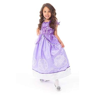 Imagem de Little Adventures Fantasia de princesa de amuleto roxo (idade média 3-5) – lavável à máquina, brincadeira infantil e vestido de festa sem glitter